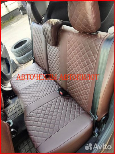 Чехлы Автопилот Renault Sandero 2 из экокожи Ромб