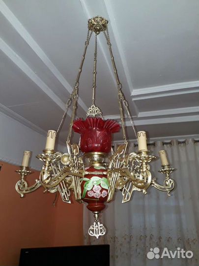 Люстра старинная бронза