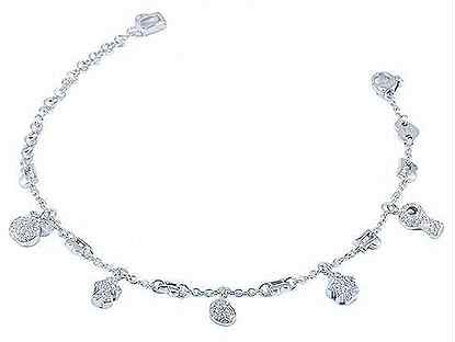 White Gold Charm Bracelet