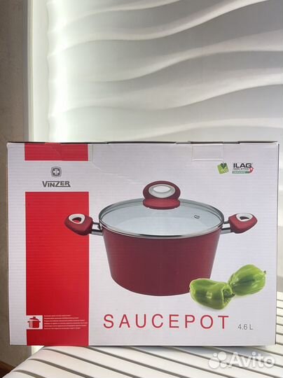 Кастрюля Vinzer 4.6л