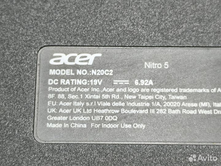 Поддон acer nitro 5 an517-52 оригинал б\у