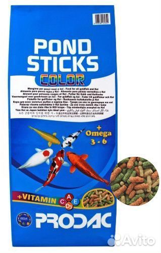 Корм для прудовой рыбы Prodac pond sticks 4кг