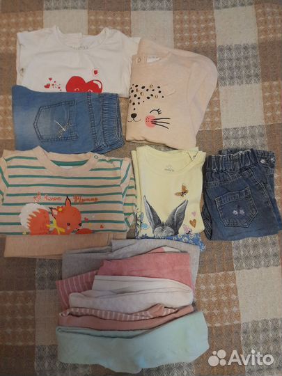Вещи пакетом для девочки 80 рост
