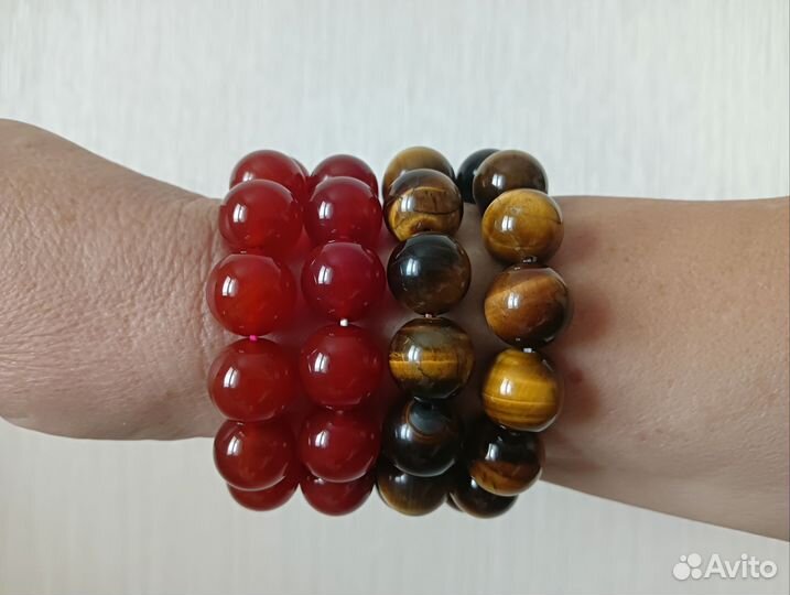 Новые бусы и браслеты из натурального камня