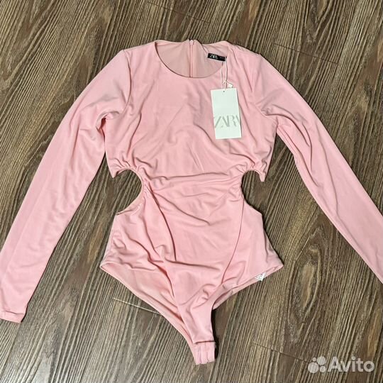 Боди розовое zara
