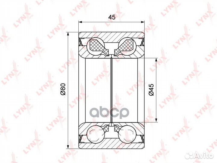 Комплект подшипника ступицы колеса перед WB