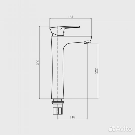 Смеситель для раковины plstart pl3005-7 Черный