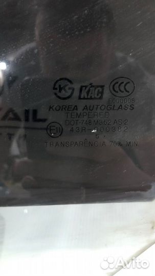 Стекло двери заднее hyundai elantra XD 1.6 aкпп