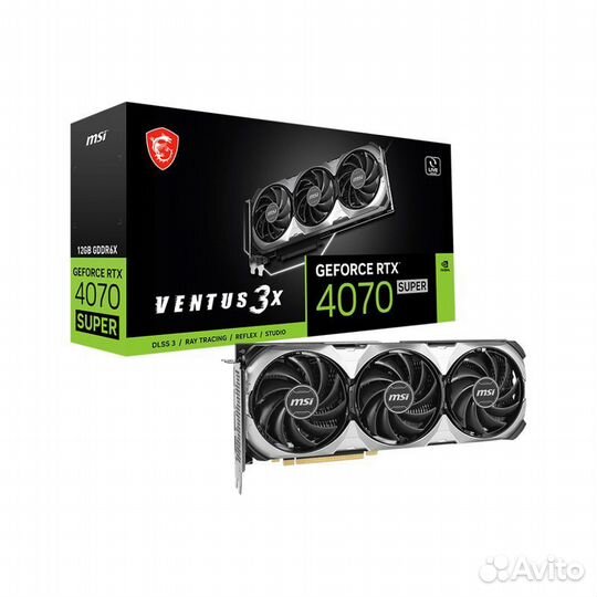 Видеокарта MSI nVidia GeForce RTX 4070 Super 12G Ventus 3X