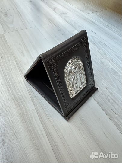 Дорожный складень икона Сергий Радонежский серебро