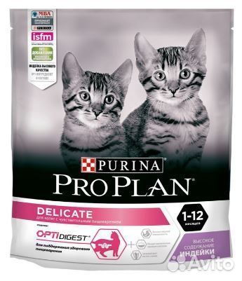 Сухой PRO plan для котят с чувств. пищ. 400 гр