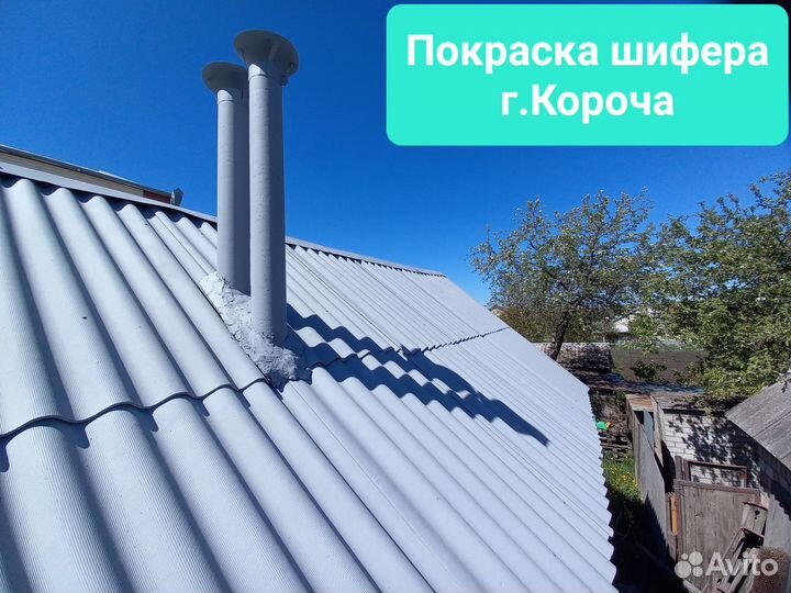 Покраска металлической крыши дома, очистка