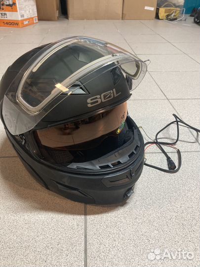 Шлем для снегохода с подогревом