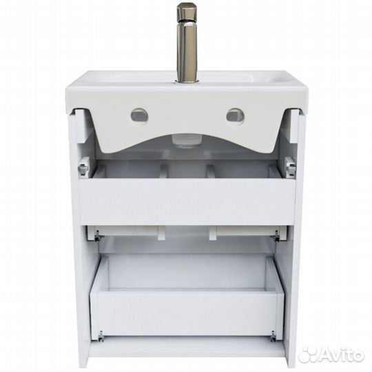 Тумба с раковиной белый матовый 50 см iddis Zodia