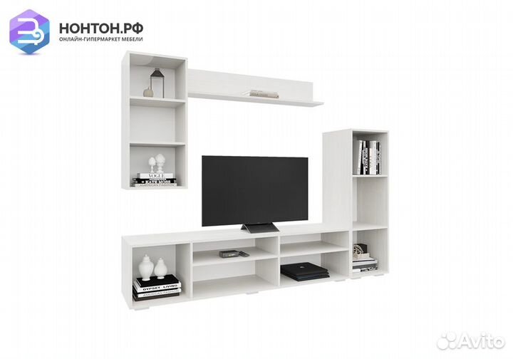 Гостиная Аннели белый / белый глянец