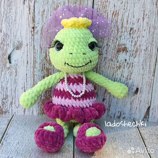 Вязаная игрушка Царевна лягушка Фифи