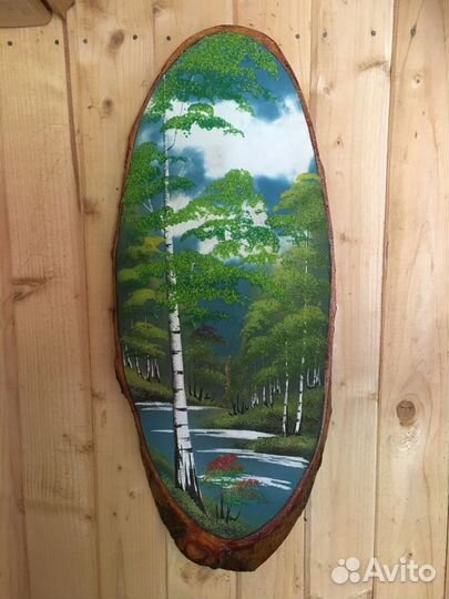 Картина на спиле дерева