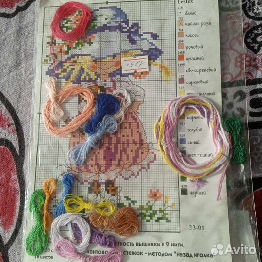 Схема для вышивания остатки от набора