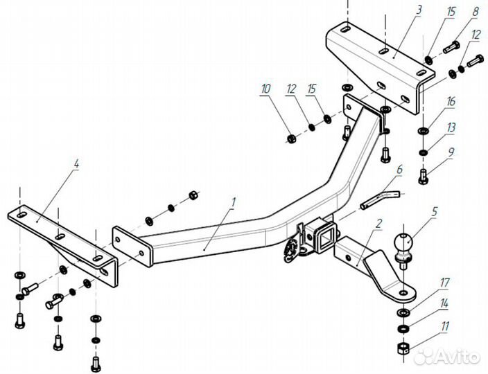 Фаркоп Акура / acura RDX 2007+