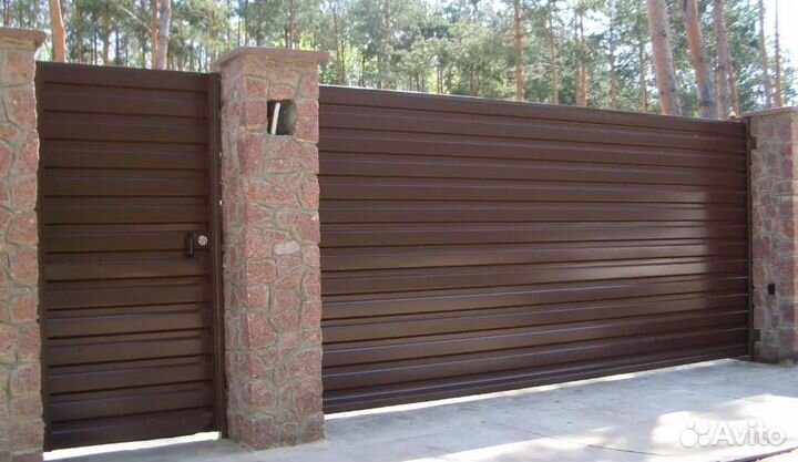 Забор из профнастила 75 метров