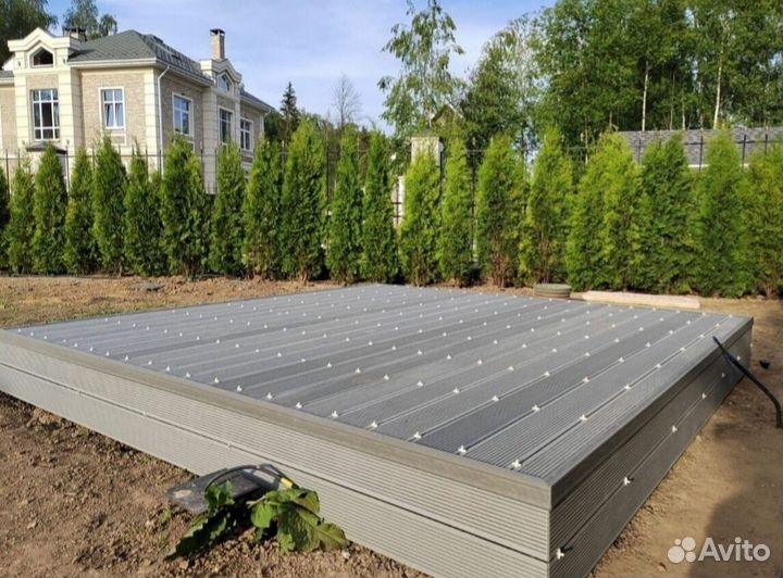 Террасная доска из дпк мелкий вельвет