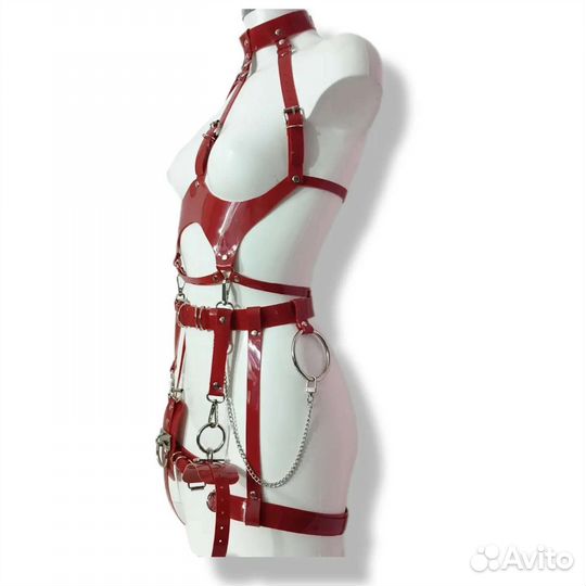 Портупея гартеры из винила танцевальный костюм