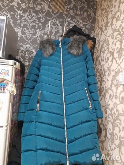 Пуховик женский 48 50 бу длинный