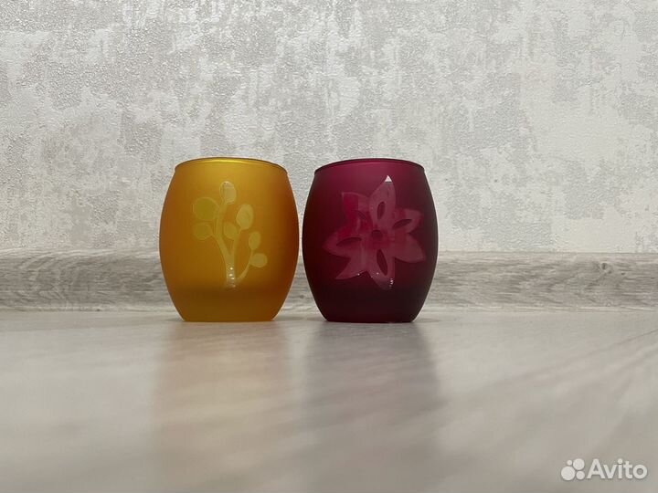 Подсвечники стеклянные новые