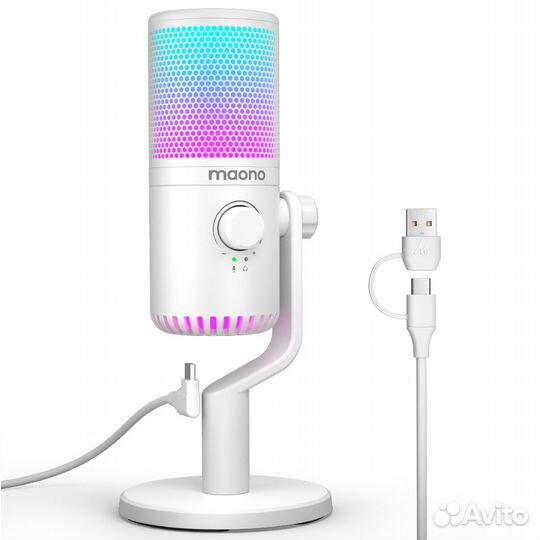 Микрофон Maono DM30RGB (white)