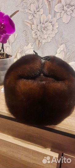 Норковая шапка мужская ушанка