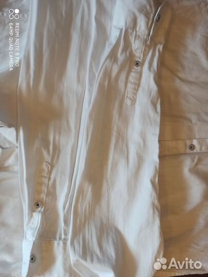 Белая рубашка рост 164, поло Benetton рост 164