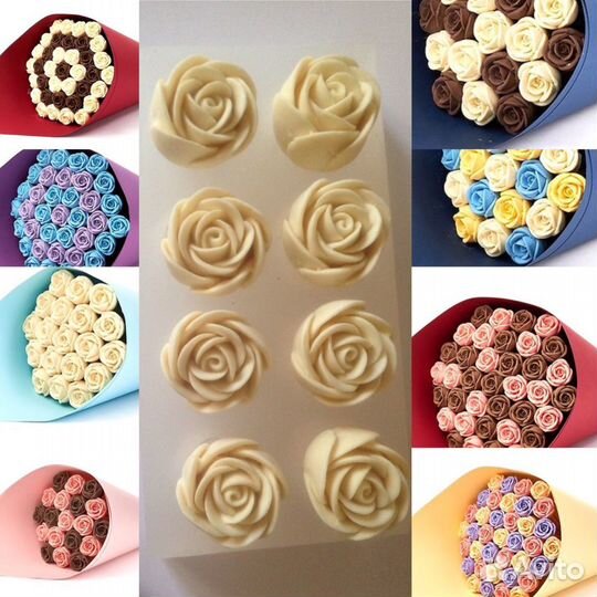 Силиконовые формы для шоколада Калла Тюльпан Роза