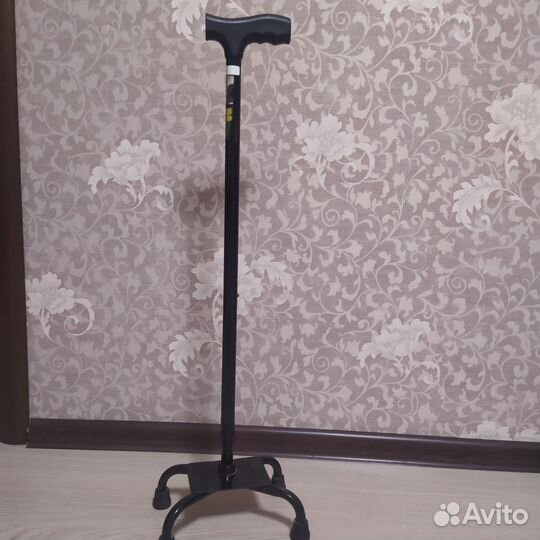 Трость четырехопорная телескопическая