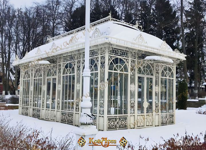 Кованая беседка с мангалом на заказ