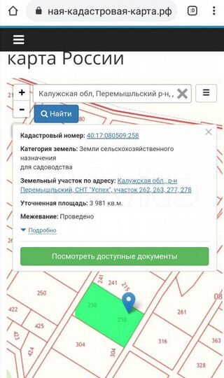 Участок 40 сот. (СНТ, ДНП)