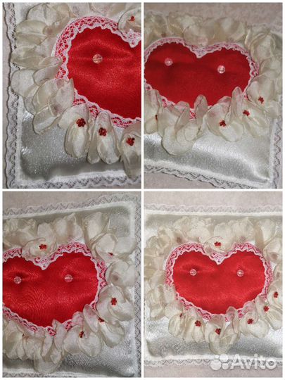 Подушечка для колец, свадебные аксессуары