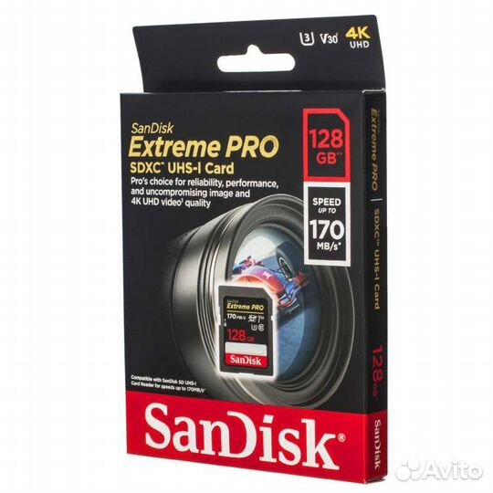 128Gb SanDisk Extreme Pro sdxc UHS-I U3 V30 170/90