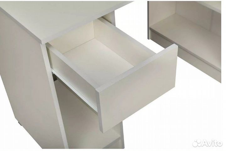 Стол со стеллажом Лайт белый