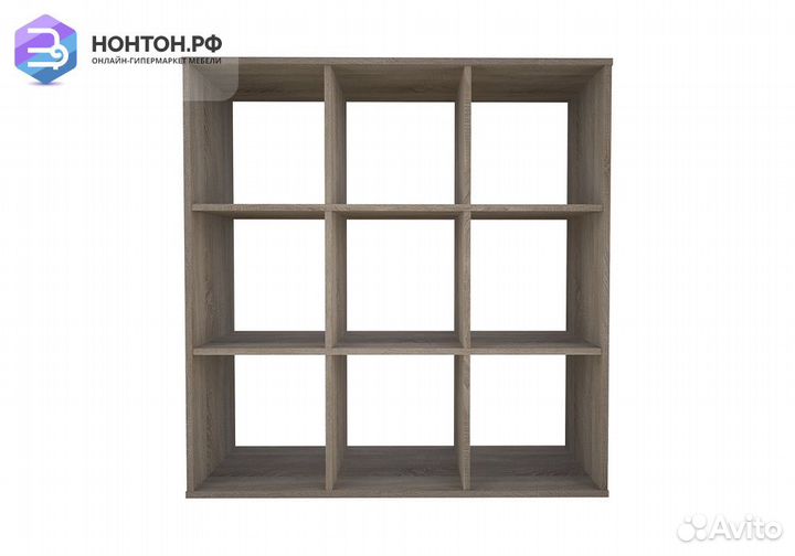 Стеллаж кубический Polini home Smart 9 секций дуб