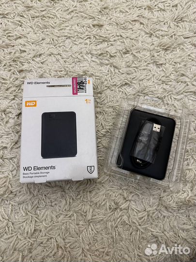 Внешний жесткий диск WD Elements Portable 1 тб