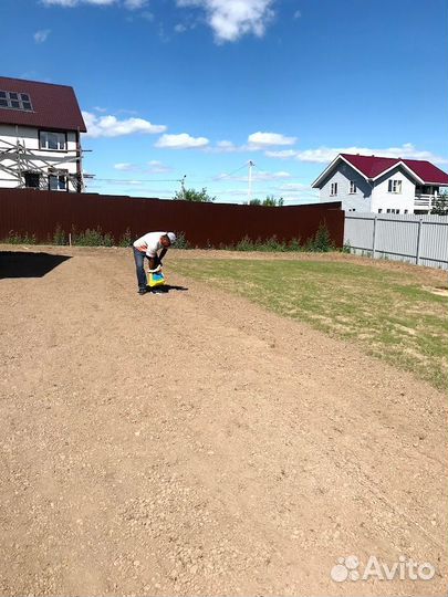 Посев газона под ключ. Озеленение участка