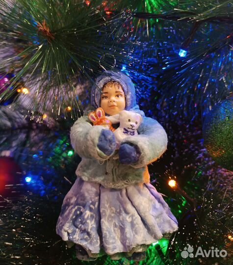 Ватные елочные игрушки