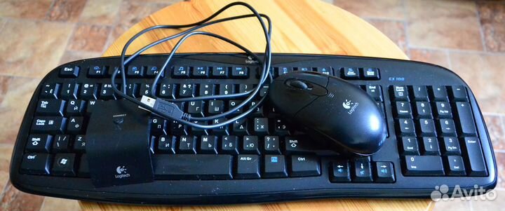Продам Клавиатуру+Мышь Logitech ex100