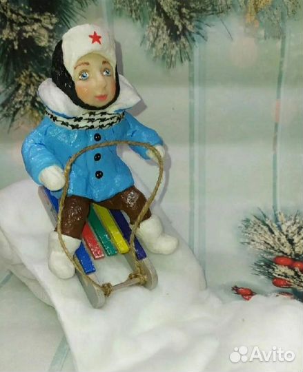 Ëлочные ватные игрушки