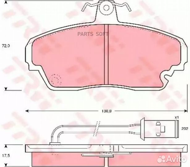 TRW GDB851 Колодки тормозные дисковые