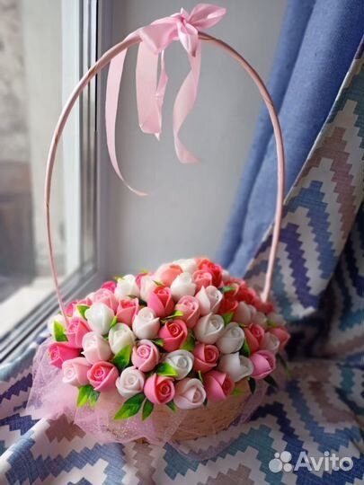 Букет тюльпанов из мыла ручной работы