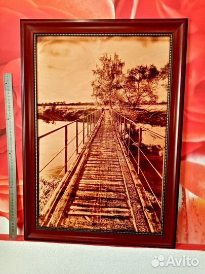 Картина, портрет, пирография