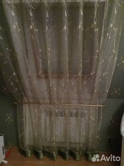 Тюль органза с люверсами 3 шт