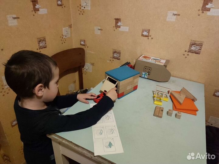 Деревянный конструктор дом + гараж
