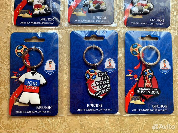 Набор 7 брелков Fifa. Чемпионат мира 2018